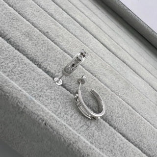 Messika Move Duo Diamond Hoop Stud Earrings