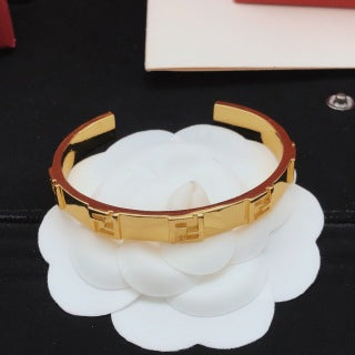 Fendi Verona FF Contrast Open Cuff Bracelet