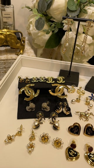 Chanel Bold Gold Interlocking CC Hoop Earrings