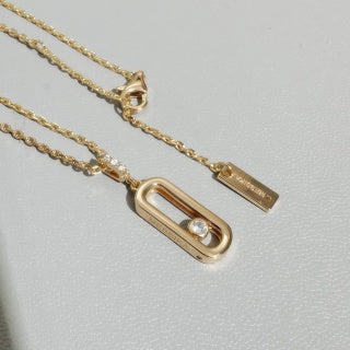 Messika Move Slim Oval Diamond Pendant Necklace