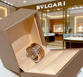 Bvlgari Rose Gold Spiral Ring – Elegant Luxury Jewelry