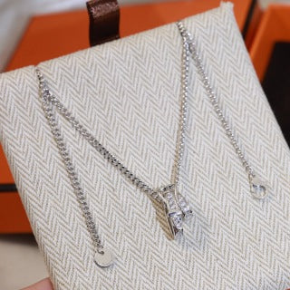 Hermès Kelly Mini Pavé Lock Pendant Necklace
