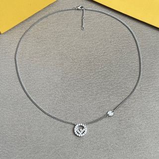 Fendi Elara FF Halo Pendant Necklace