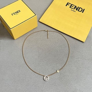 Fendi Elara FF Halo Pendant Necklace