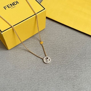 Fendi Elara FF Halo Pendant Necklace