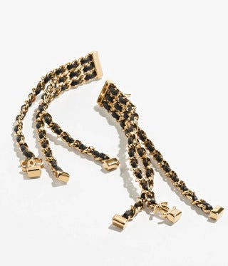 CHANEL Mirella Woven Cascade Drop Earrings