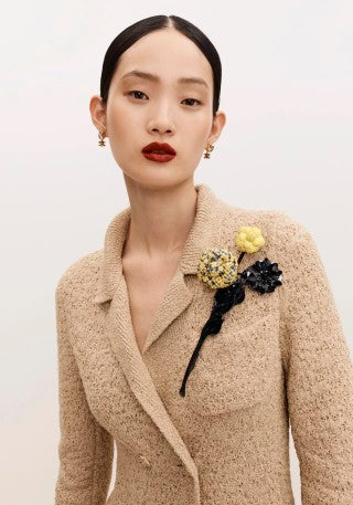 CHANEL Golden Facet CC Charm Stud Earrings