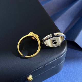 Fendi Celestia FF Pavé Oval Statement Ring