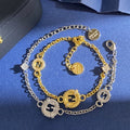 Fendi Eloria FF Multi Charm Chain Bracelet