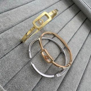 Messika Move Rectangular Diamond Cuff Bracelet