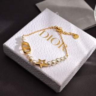 Dior Pearl Star CD Charm Bracelet
