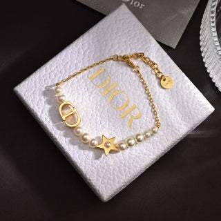 Dior Pearl Star CD Charm Bracelet