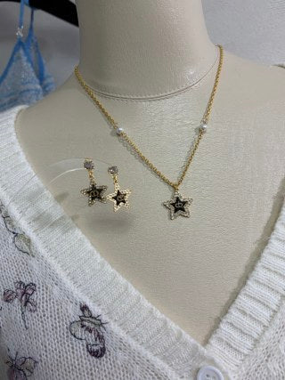 Dior Oblique Star Crystal Pendant Necklace