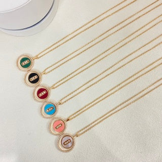 Messika Lucky Move Color Diamond Medallion Necklace