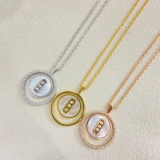 Messika Lucky Move Color Diamond Medallion Necklace