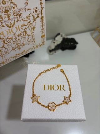 Dior Star Flower CD Charm Bracelet