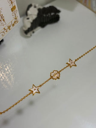 Dior Star Flower CD Charm Bracelet