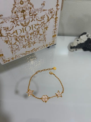 Dior Star Flower CD Charm Bracelet