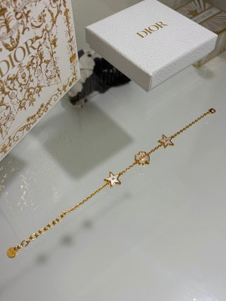 Dior Star Flower CD Charm Bracelet