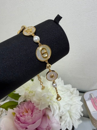 Dior Celestial Star Medallion Pearl Bracelet