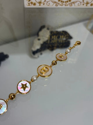 Dior Celestial Star Medallion Pearl Bracelet