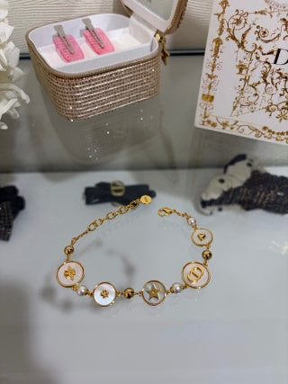 Dior Celestial Star Medallion Pearl Bracelet