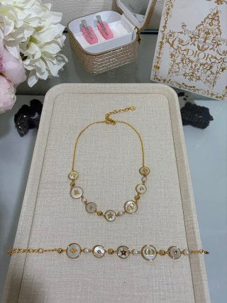 Dior Celestial Star Medallion Pearl Bracelet