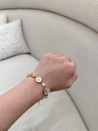Dior Celestial Star Medallion Pearl Bracelet