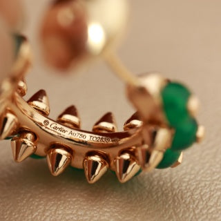 Cartier Panthère Verdant Pavé Hoop Stud Earrings