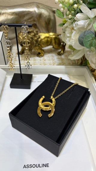 Chanel Timeless Gold Signature Necklace