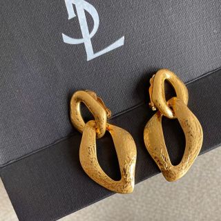 YSL Sculptural Loop Gold Clip-On Earrings