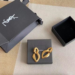 YSL Sculptural Loop Gold Clip-On Earrings