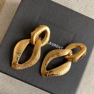 YSL Sculptural Loop Gold Clip-On Earrings