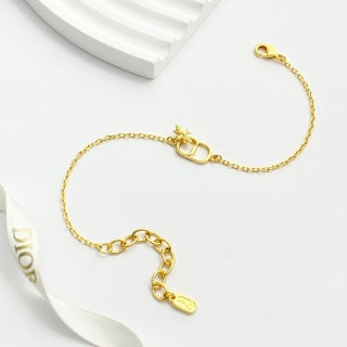 Dior CD Signature Gold Chain Bracelet