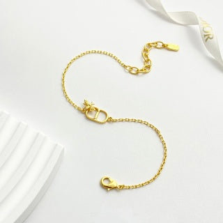 Dior CD Signature Gold Chain Bracelet