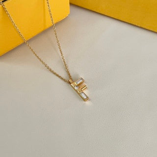 Fendi Elara F Letter Pendant Necklace