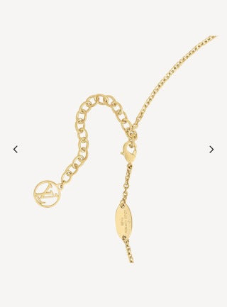 Louis Vuitton Crystal LV Initial Flower Pendant Necklace