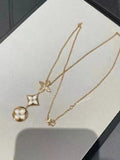 Louis Vuitton Blossom Trio Charm Layered Necklace