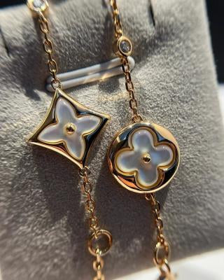 Louis Vuitton Monogram Flower Link Charm Bracelet