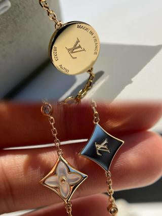 Louis Vuitton Monogram Flower Link Charm Bracelet