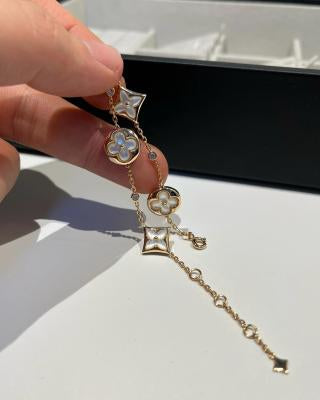 Louis Vuitton Monogram Flower Link Charm Bracelet