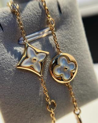 Louis Vuitton Monogram Flower Link Charm Bracelet