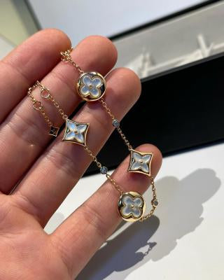 Louis Vuitton Monogram Flower Link Charm Bracelet