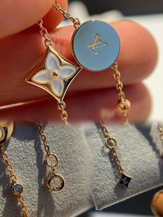 Louis Vuitton Monogram Flower Link Charm Bracelet
