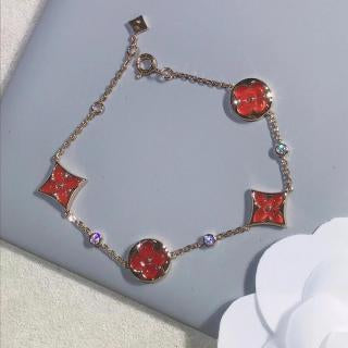 Louis Vuitton Blossom Red Enamel Charm Bracelet