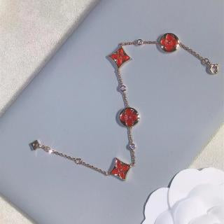 Louis Vuitton Blossom Red Enamel Charm Bracelet