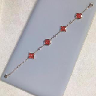 Louis Vuitton Blossom Red Enamel Charm Bracelet