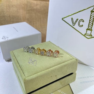 Van Cleef & Arpels Alhambra Gradient Clover Stud Earrings
