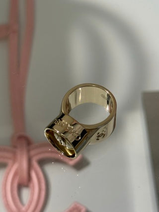 Chanel Gold Medallion CC Statement Ring – Elegant Luxury Fashion Jewelry