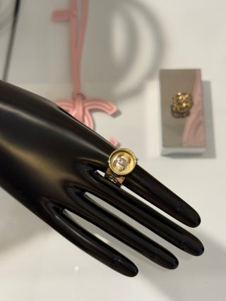 Chanel Gold Medallion CC Statement Ring – Elegant Luxury Fashion Jewelry